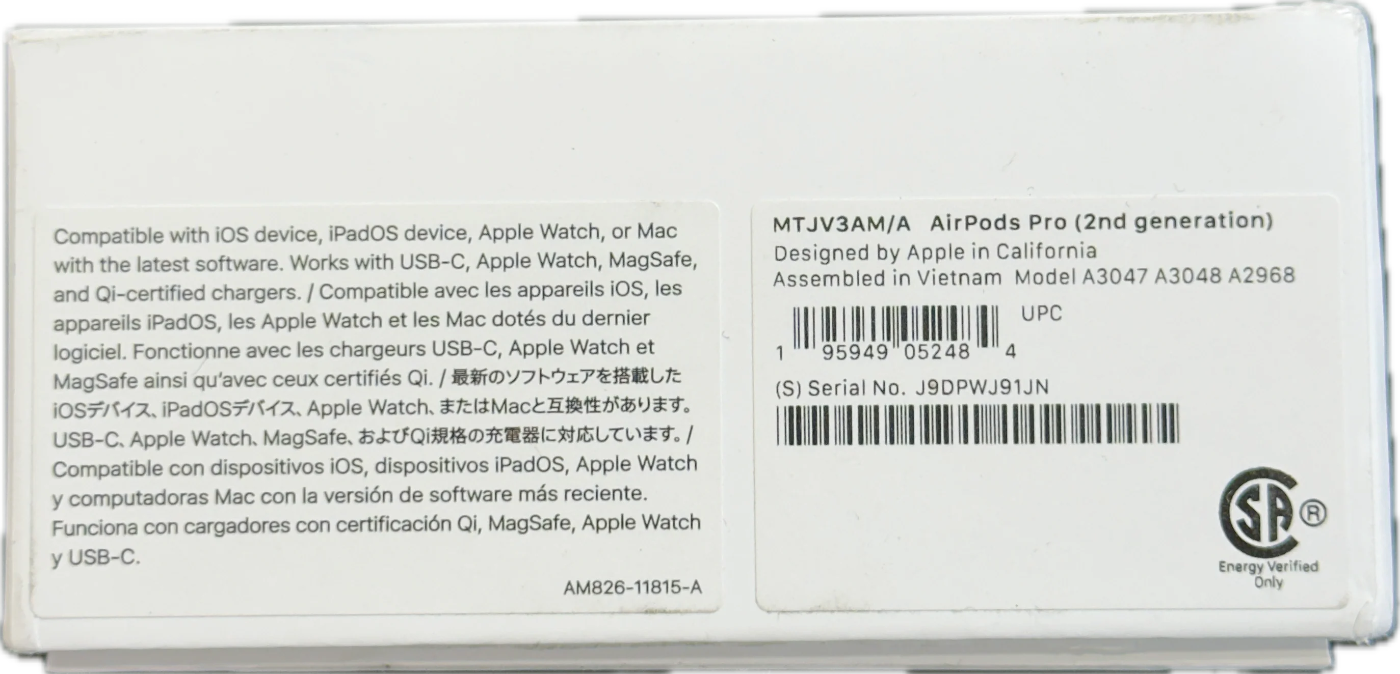 Apple AirPods Pro ( 2nd Generation) MagSafe with USB-C - Image 4